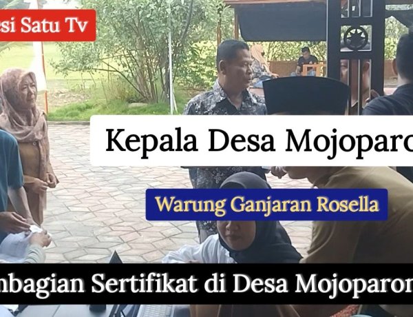 Penyerahan Sertifikat Elektronik PTSL Desa Mojoparon